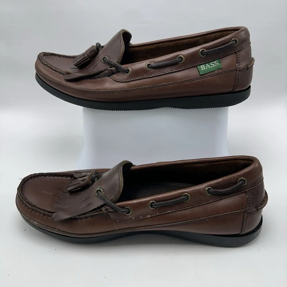 Bass Men's Flint Tassel Loafers Leather Shoes 1389 Size‎ 9 M